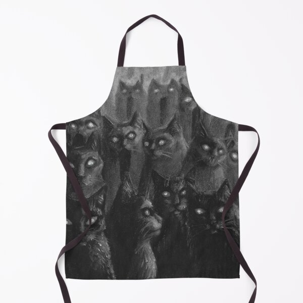 Item preview, The closer you look - creepy cat art in charcoal  designed and sold by Katie Beardmore.