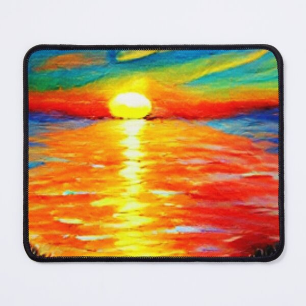 Item preview, colorful sunset over a calm ocean designed and sold by mrtom414.
