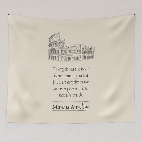 Item preview, Marcus Aurelius - Stoic Caesar - Everything we hear is an opinion, not a fact. Everything we see is a perspective, not the truth. - Stoicism quote designed and sold by ArcFoundationCo.