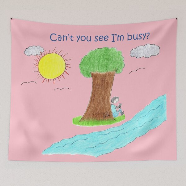 Item preview, Busy Reading Book (Pink) - Short Hair(with words) designed and sold by DeeDeee1970.