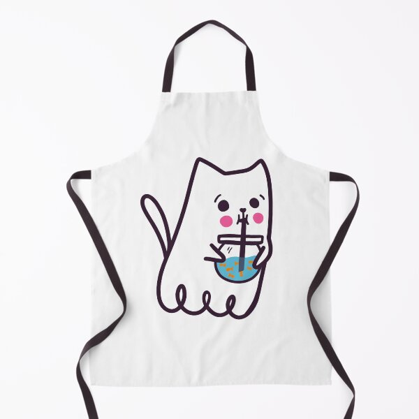 Item preview, Ghost Cat Drinking Goldfish Bubble Tea designed and sold by Stephanie McRae.