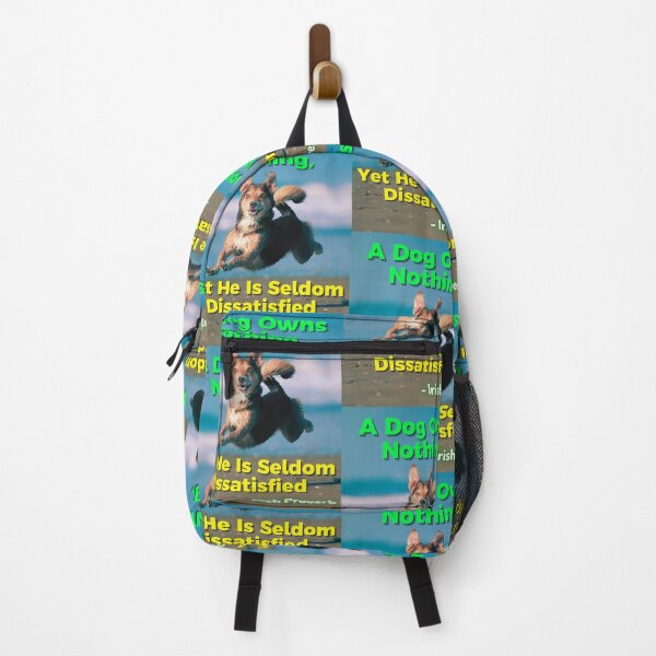 Item preview, Irish Proverb - A Dog Owns Nothing, Yet He Is Seldom Dissatisfied designed and sold by IrishProverbs.