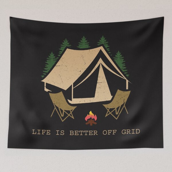 Item preview, Life Is Better Off Grid designed and sold by Gibbonzo.