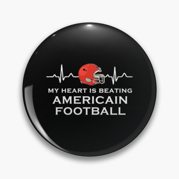 Item preview, American Football My Heart Is Beating Classic T-Shirt designed and sold by vergiekaerin.
