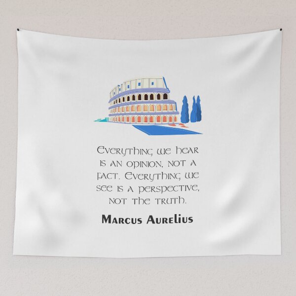 Item preview, Marcus Aurelius - Stoic Caesar - Everything we hear is an opinion, not a fact. Everything we see is a perspective, not the truth. - Stoicism quote designed and sold by ArcFoundationCo.