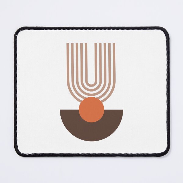 Item preview, Orange Sun Arch Abstract Mid Century Modern designed and sold by printheavenart.