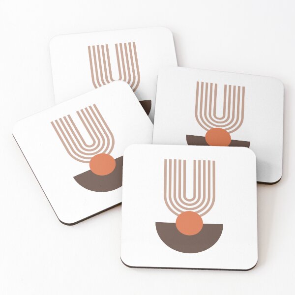 Item preview, Orange Sun Arch Abstract Mid Century Modern designed and sold by printheavenart.