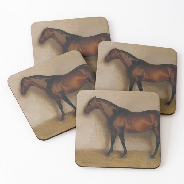 Item preview, Jean-Leon Gerome -Horse Animals-Horse -Dollar, a Bay Hunter in a loose Box Animals designed and sold by TeeARTHY.