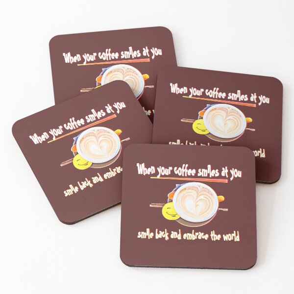 Item preview, Coffee smile - charming coffee design with a positive saying designed and sold by kikidu21.