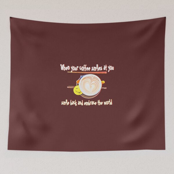 Item preview, Coffee smile - charming coffee design with a positive saying designed and sold by kikidu21.
