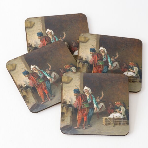 Item preview, Jean-Leon Gerome -Cafe House-Cairo (Casting Bullets) (1884 or earlier) designed and sold by TeeARTHY.