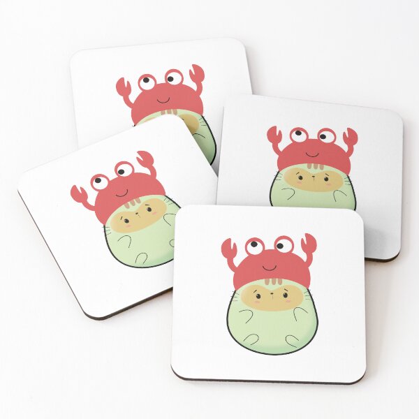 Item preview, Kawaii Cat With Crab Hat designed and sold by darklanterndsn.