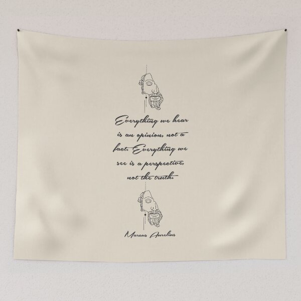 Item preview, Marcus Aurelius - Stoic Caesar - Everything we hear is an opinion, not a fact. Everything we see is a perspective, not the truth. - Stoicism quote designed and sold by ArcFoundationCo.