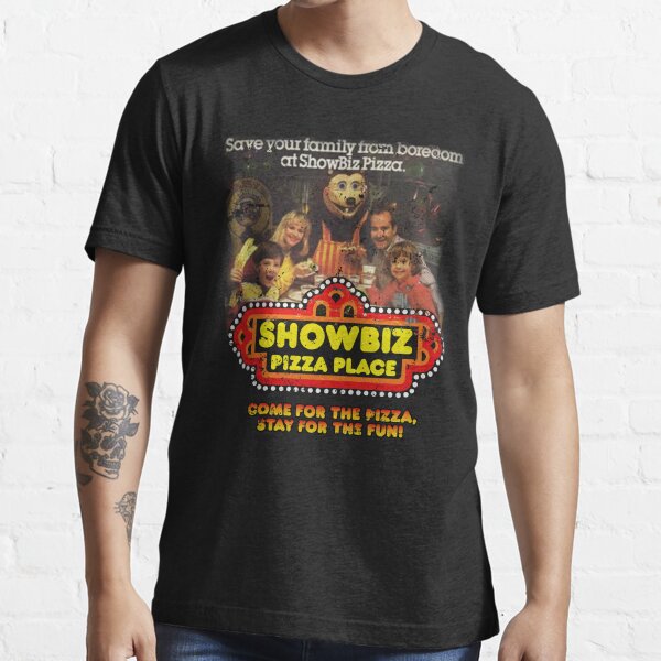 Artikel-Vorschau von Showbiz-Pizza-Werbung, designt und verkauft von TeeArcade84.