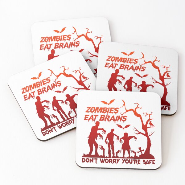 Item preview, ZOMBIES EAT BRAINS DON'T WORRY YOU'RE SAFE HALLOWEEN designed and sold by lukas69graphic.