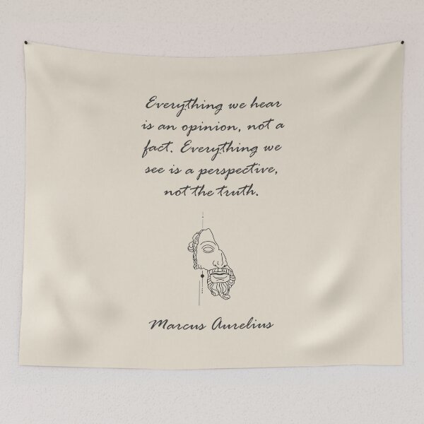 Item preview, Marcus Aurelius - Stoic Caesar - Everything we hear is an opinion, not a fact. Everything we see is a perspective, not the truth.- Stoicism quote designed and sold by ArcFoundationCo.