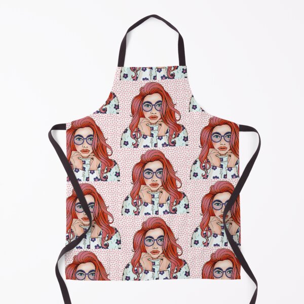 Item preview, Portrait Pop Girl illustration red dots designed and sold by MartaCrokis.
