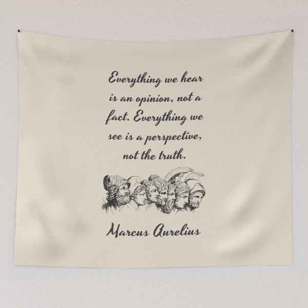 Item preview, Marcus Aurelius - Stoic Caesar - Everything we hear is an opinion, not a fact. Everything we see is a perspective, not the truth. - Stoicism quote designed and sold by ArcFoundationCo.