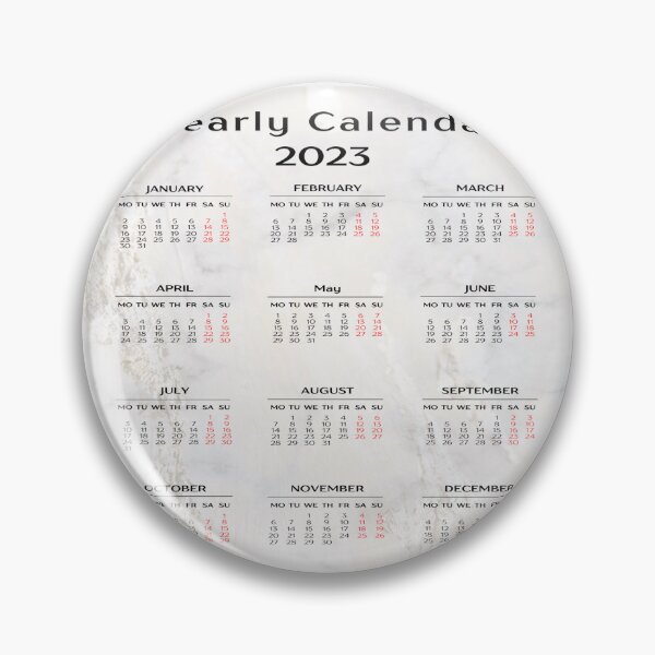 Item preview, Marble 2023 Calendar-2023 Yearly Calendar designed and sold by universegrace.