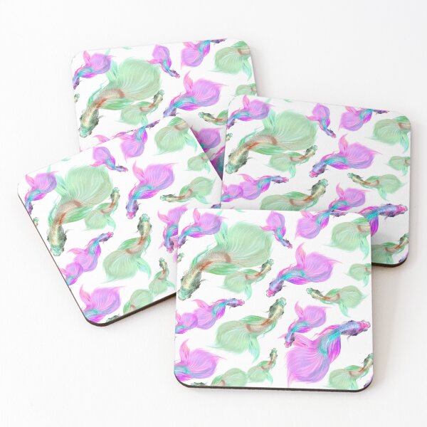 Item preview, Green and purple betta fish designed and sold by composeink.