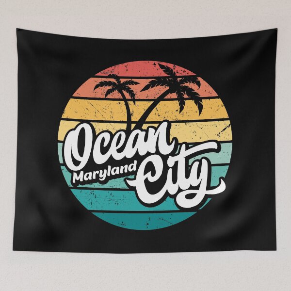 Item preview, Ocean City Maryland retro sunset designed and sold by Pau Baz.