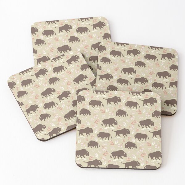 Item preview, Prairie Dreams Bison Pattern in Sage  designed and sold by cindytomczyklee.