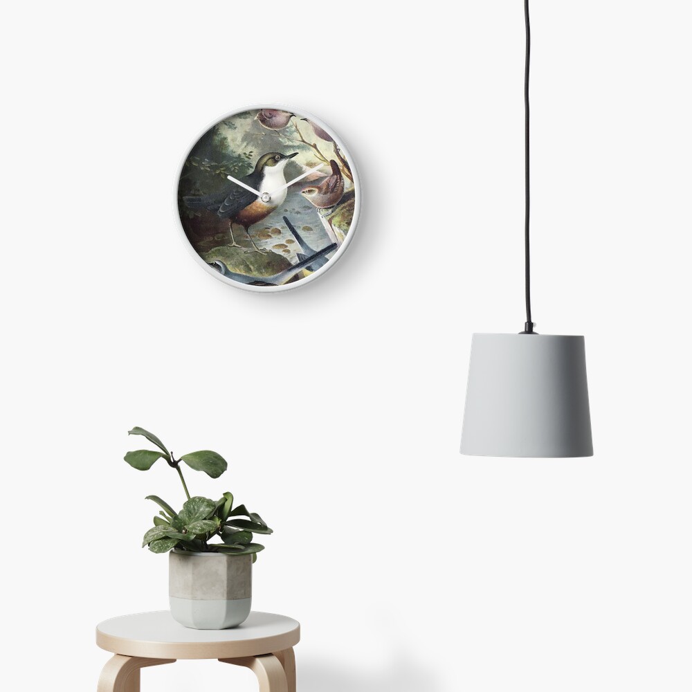 Dipper, Wagtails and Wrens Clock
