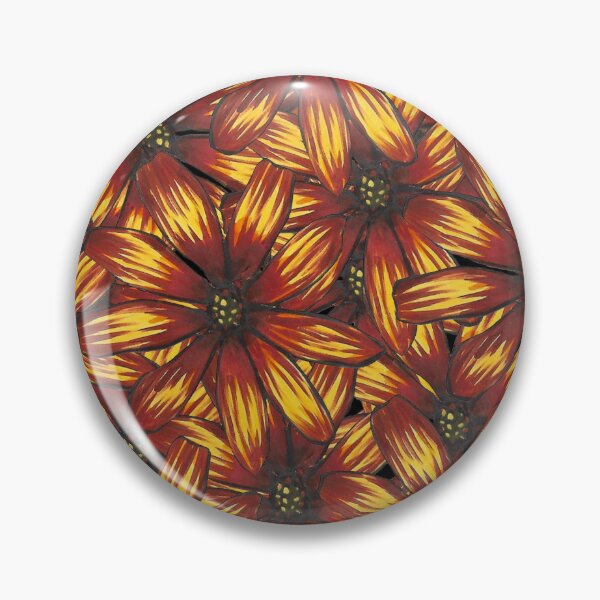 Item preview, Flower Study in Yellow and Red - Osteospermum Collage designed and sold by rossartstudio.