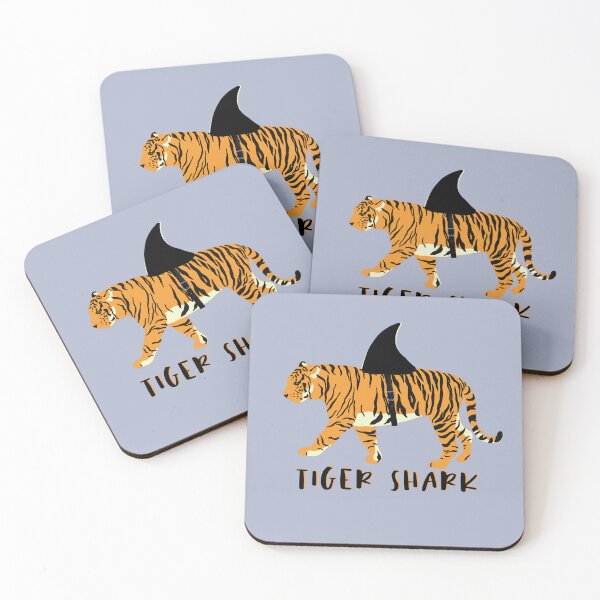 Item preview, Tiger Shark - Tiger with a shark fin design designed and sold by tinytiger77.