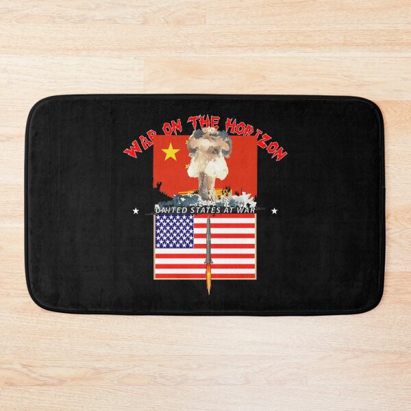Item preview, Govt - War on the Horizon - China Flag - US Flag w Missile Firing - Atomic Blast X300 designed and sold by Military Insignia Products.