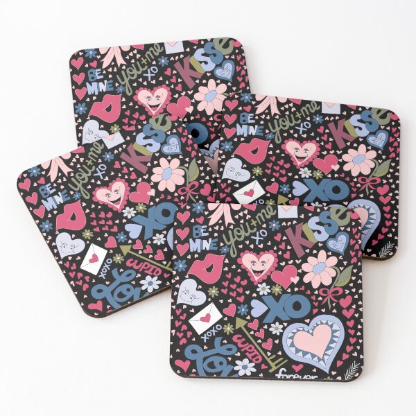 Item preview, Cute Valentine whimsical illustrated cartoon LOVE poster  designed and sold by AngelDawnDesign.
