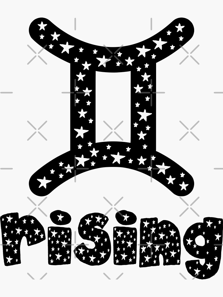 "Gemini Rising Ascendant Glyph Astrology Gift Birthday Zodiac Star