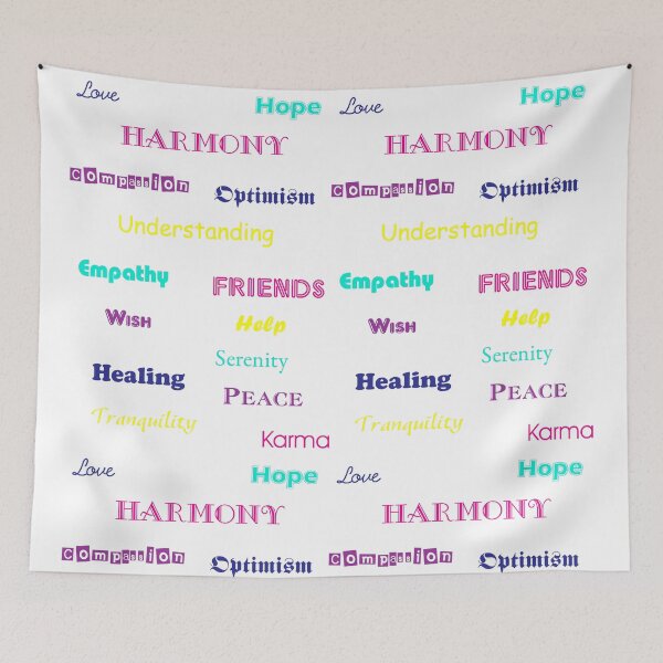 Item preview, Harmony Compassion Optimism Understanding Empathy Friends Colorful designed and sold by ValeriesGallery.
