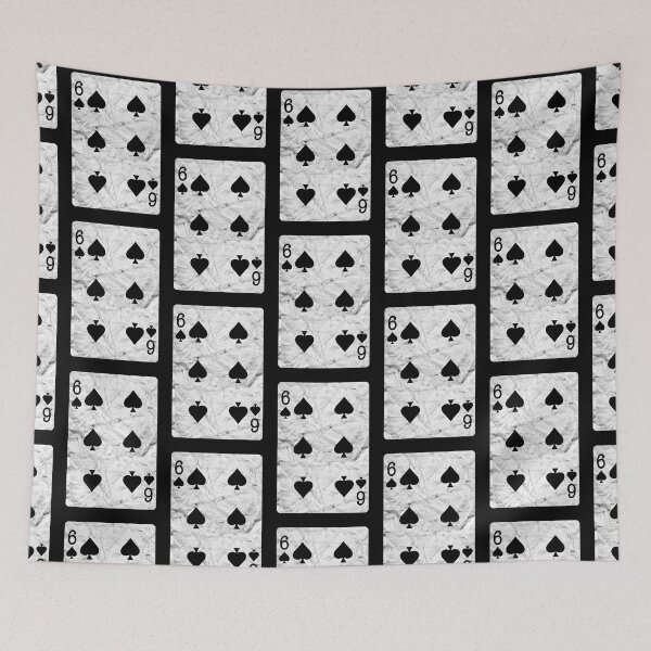Item preview, Playing Cards 6 of Spades (distressed design) designed and sold by siggyspatsky.