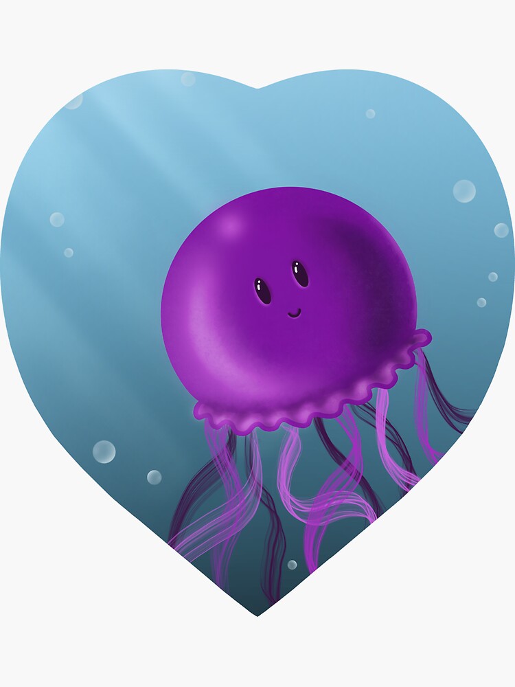 "Cute Jellyfish " Sticker for Sale by MarshmallowSky Redbubble