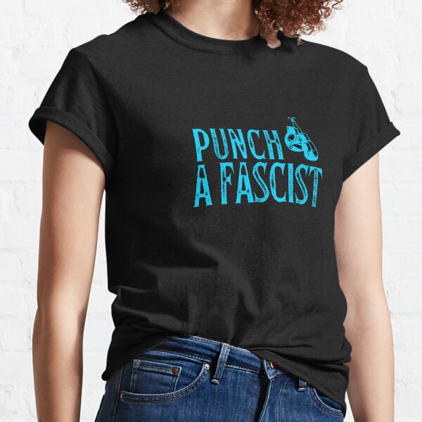 Punch a fascist, blue Classic T-Shirt