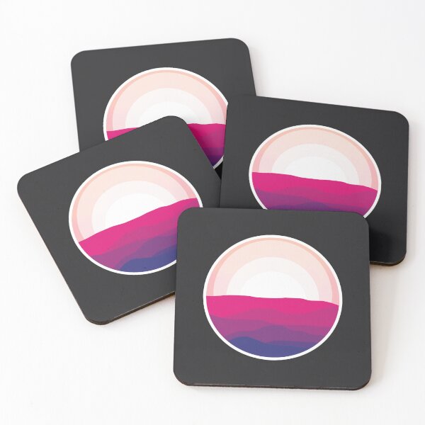 Item preview, Aesthetic Circular Desert Hills with Setting Sun designed and sold by shindeku.