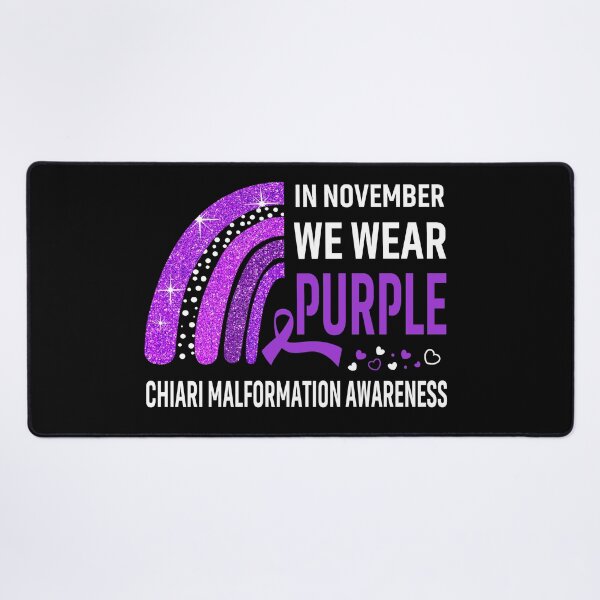 Item preview, Rainbow In November We Wear Purple Chiari Malformation Awareness designed and sold by Mnrshirley.
