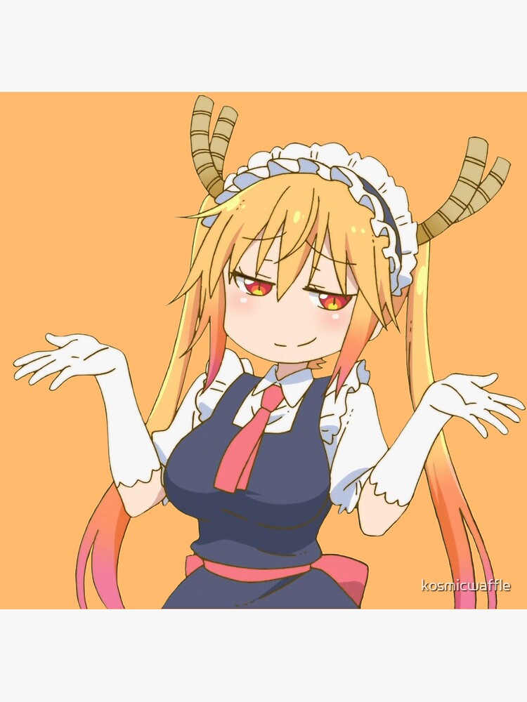 Tohru Dragon Maid Shrug" Greeting Card for Sale by kosmicwaffle | Redbubble