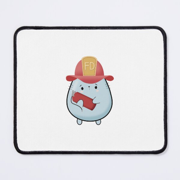 Item preview, Kawaii Firefighter Cat designed and sold by darklanterndsn.