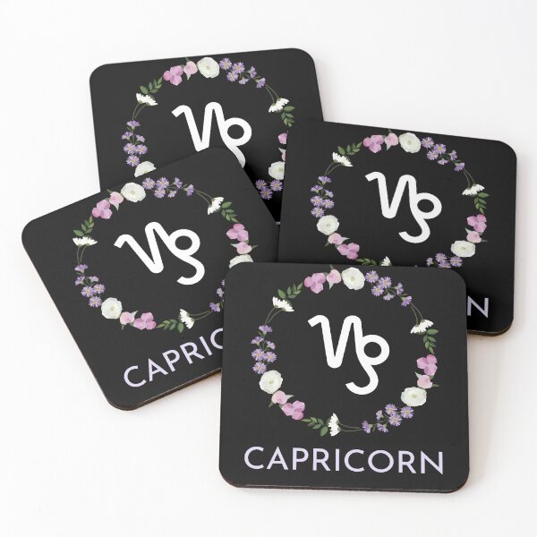 Item preview, Purple Floral Capricorn Symbol designed and sold by Hellofriendco.