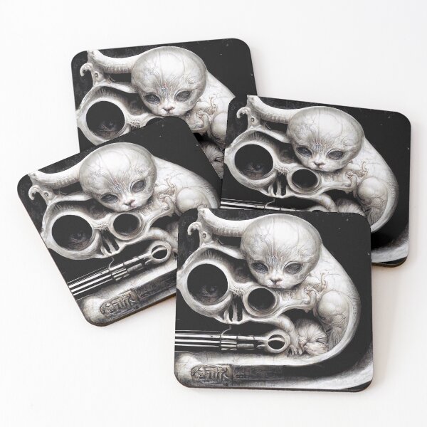 Item preview, Cat Gun Giger inspired design designed and sold by Gorilla-Prints.