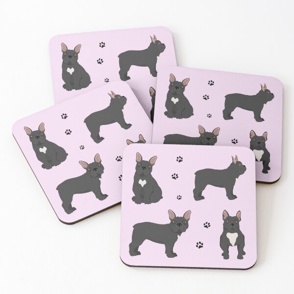 Item preview, Cute Black French Bulldogs and Dog Paws designed and sold by MameDesign.
