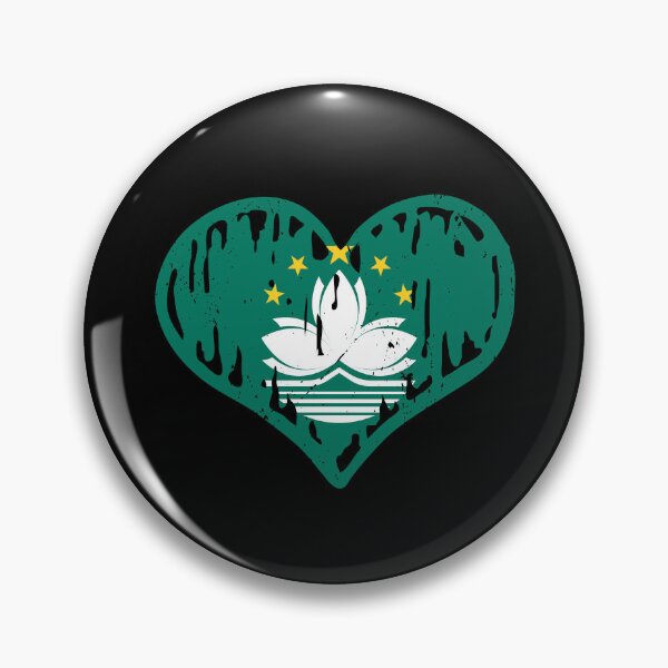 Item preview, Macau Flag Heart Love designed and sold by rafaeltto.