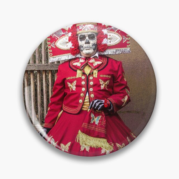 Item preview, Julio wearing red bride's dress for Mesilla Day of the Dead Celebration designed and sold by William E Lopez.