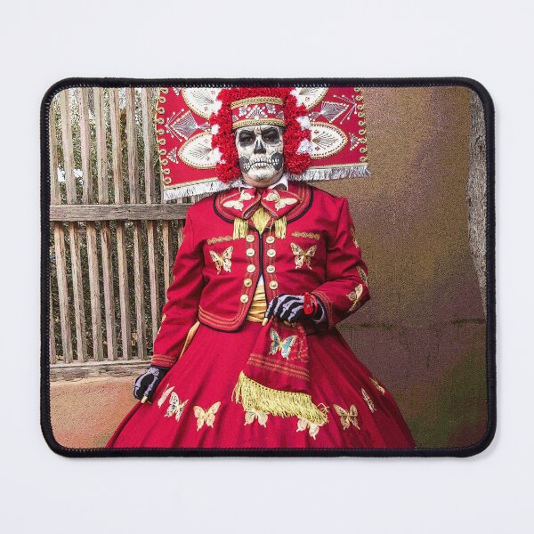 Item preview, Julio wearing red bride's dress for Mesilla Day of the Dead Celebration designed and sold by William E Lopez.