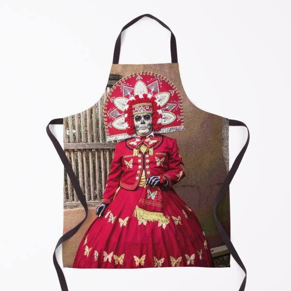 Item preview, Julio wearing red bride's dress for Mesilla Day of the Dead Celebration designed and sold by William E Lopez.