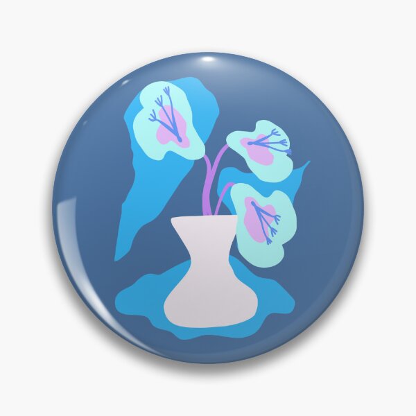 Item preview, Once and Floral, Robin’s Egg Blue Anthuriums in Vase designed and sold by majestikmag.