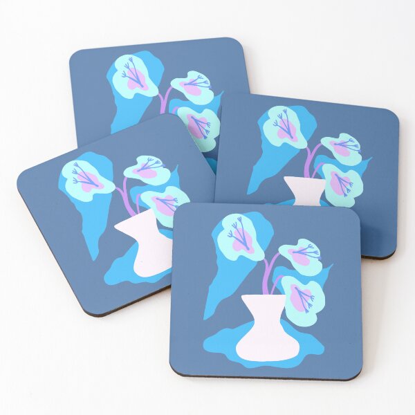 Item preview, Once and Floral, Robin’s Egg Blue Anthuriums in Vase designed and sold by majestikmag.