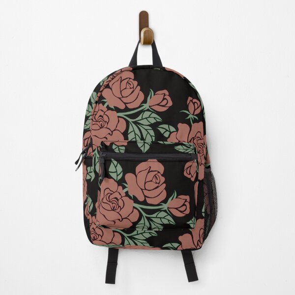Item preview, Vintage Red Rose Floral Pattern On Black designed and sold by GraphicsClub.